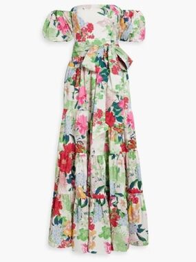 Cara Cara Wethersfield off-the-shoulder floral-print cotton-poplin maxi dress